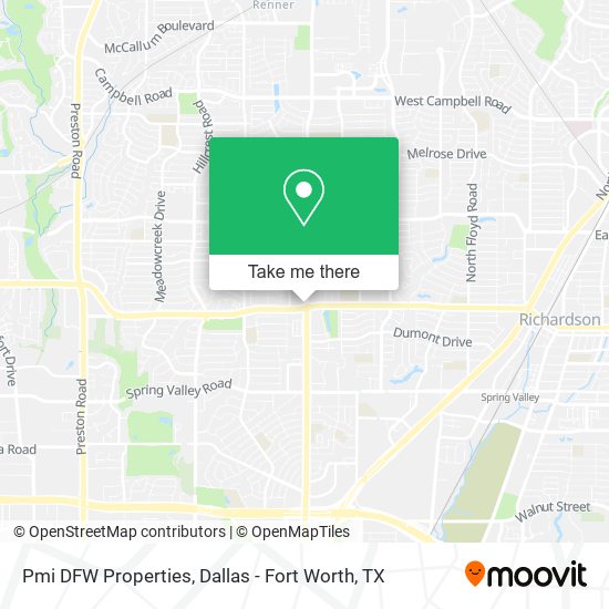 Pmi DFW Properties map