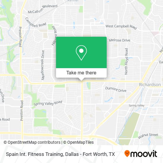 Spain Int. Fitness Training map