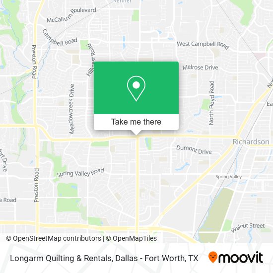 Mapa de Longarm Quilting & Rentals