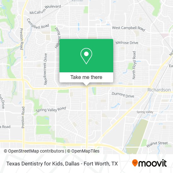 Mapa de Texas Dentistry for Kids