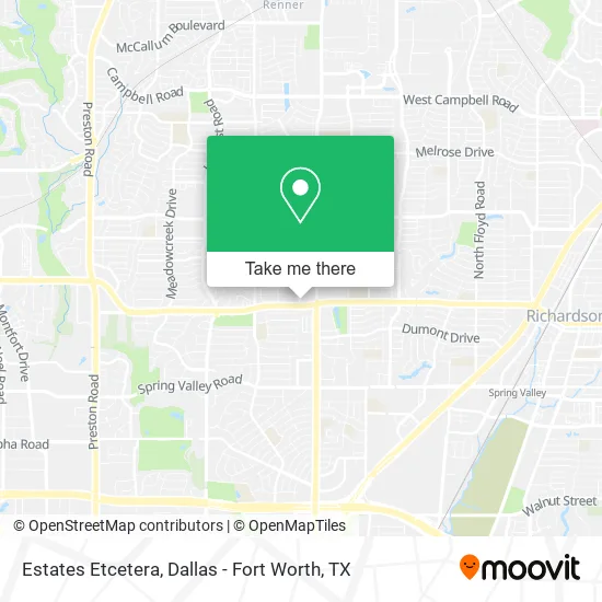 Estates Etcetera map