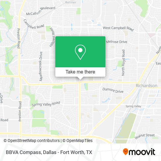 BBVA Compass map