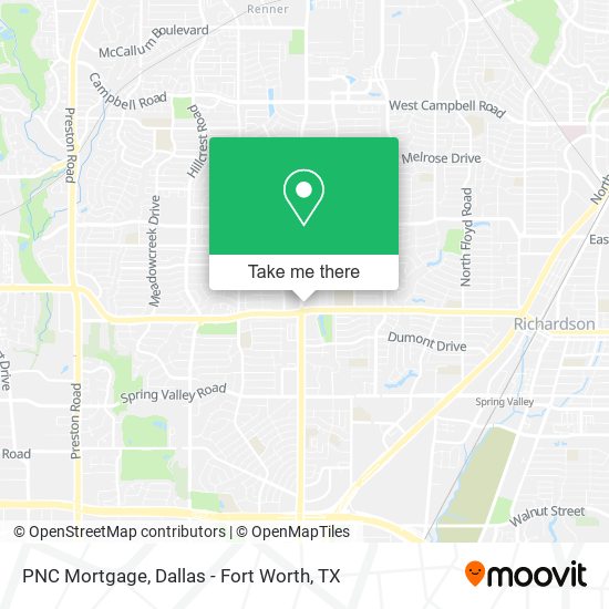 Mapa de PNC Mortgage