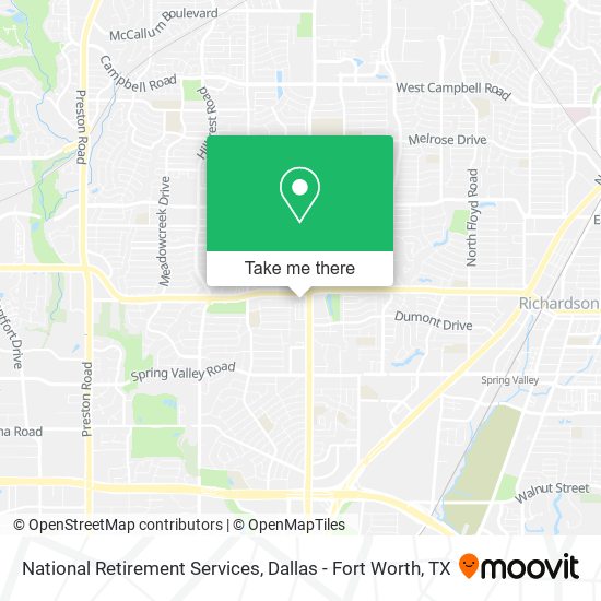 Mapa de National Retirement Services