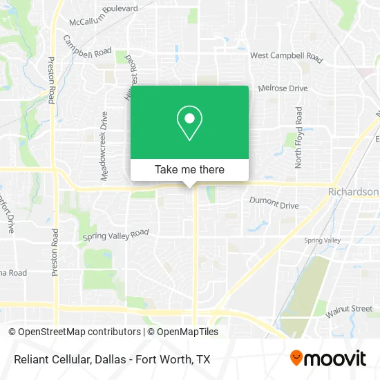 Reliant Cellular map