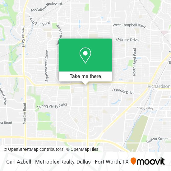 Mapa de Carl Azbell - Metroplex Realty