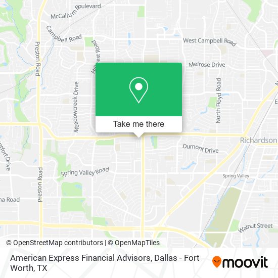 American Express Financial Advisors map