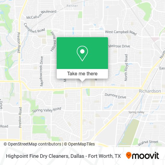 Highpoint Fine Dry Cleaners map
