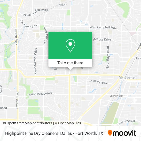 Mapa de Highpoint Fine Dry Cleaners
