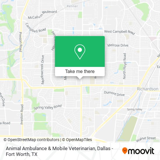 Animal Ambulance & Mobile Veterinarian map