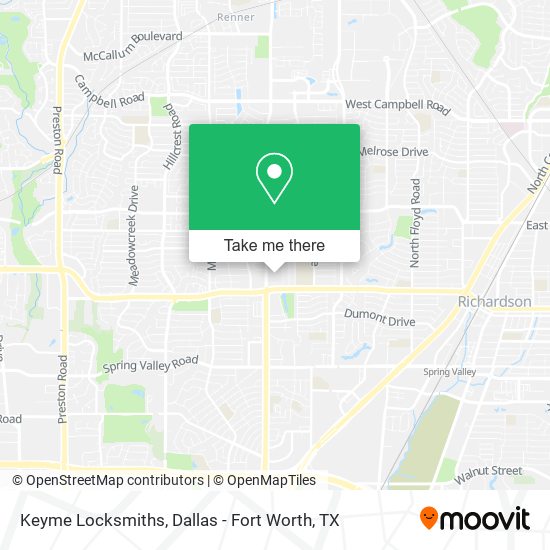 Keyme Locksmiths map