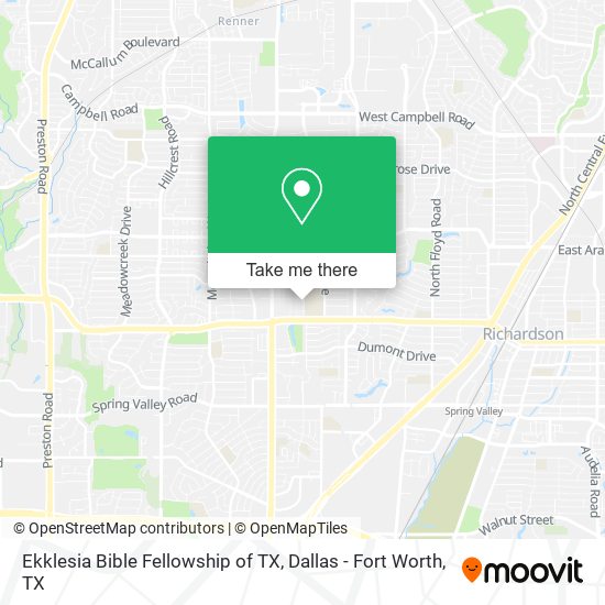 Ekklesia Bible Fellowship of TX map