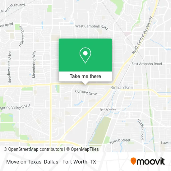 Move on Texas map