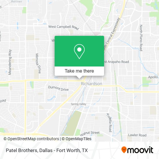 Patel Brothers map