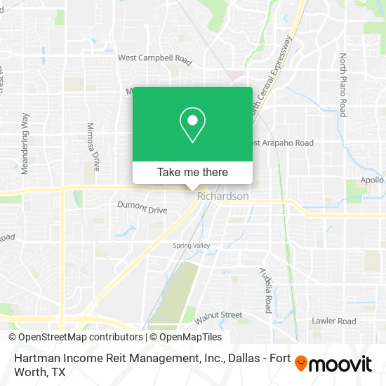 Hartman Income Reit Management, Inc. map
