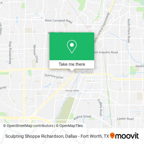 Mapa de Sculpting Shoppe Richardson