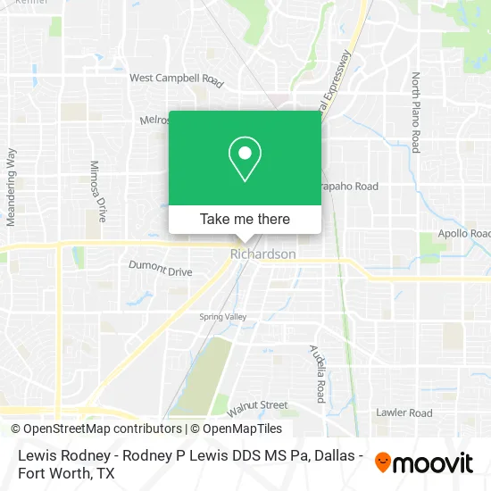 Lewis Rodney - Rodney P Lewis DDS MS Pa map