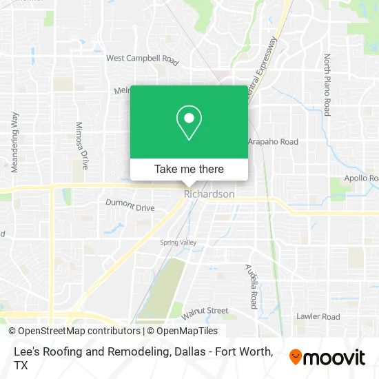 Mapa de Lee's Roofing and Remodeling