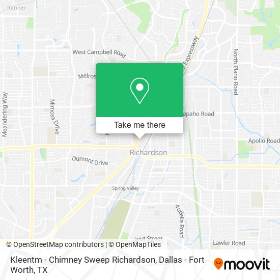 Kleentm - Chimney Sweep Richardson map