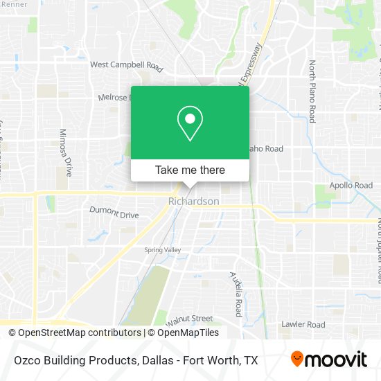 Ozco Building Products map