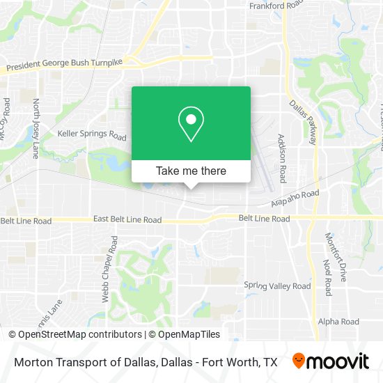 Morton Transport of Dallas map