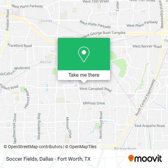 Soccer Fields map