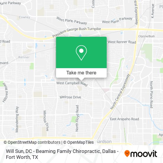 Will Sun, DC - Beaming Family Chiropractic map