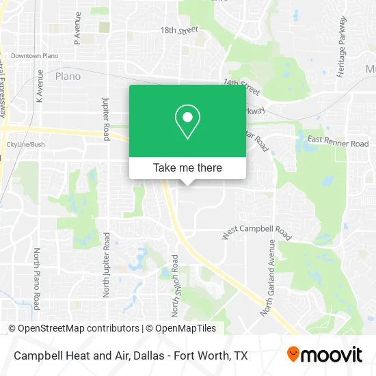 Campbell Heat and Air map