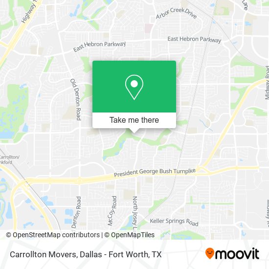 Carrollton Movers map