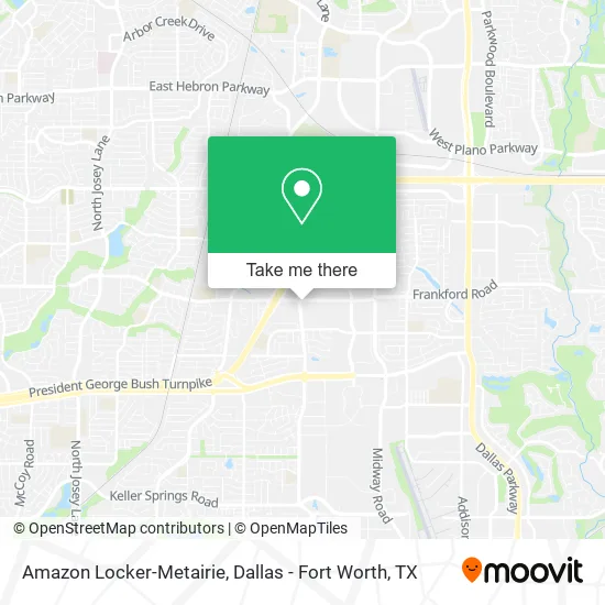 Amazon Locker-Metairie map