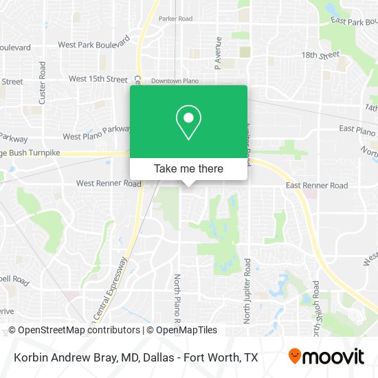Mapa de Korbin Andrew Bray, MD