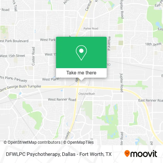 DFWLPC Psychotherapy map