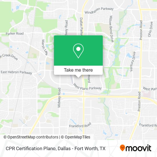 CPR Certification Plano map