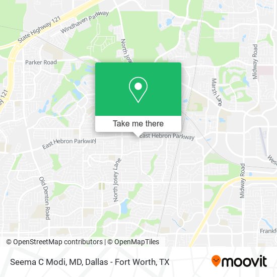 Seema C Modi, MD map