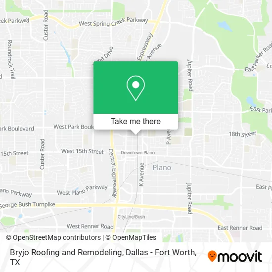 Bryjo Roofing and Remodeling map