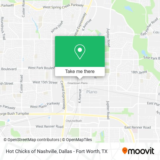 Hot Chicks of Nashville map
