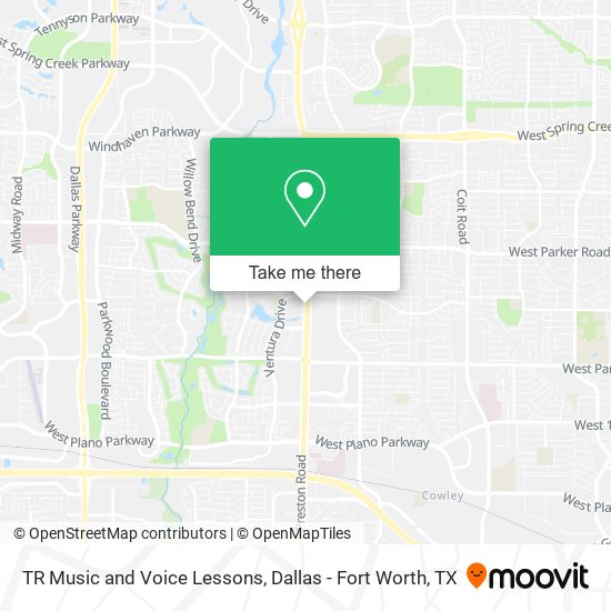 TR Music and Voice Lessons map