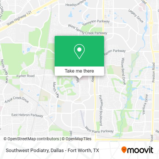 Mapa de Southwest Podiatry
