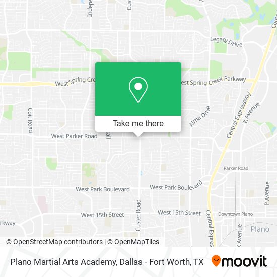 Plano Martial Arts Academy map