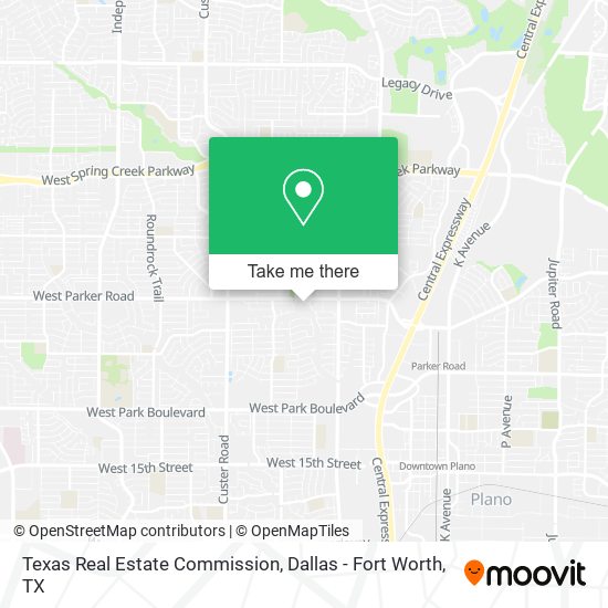 Mapa de Texas Real Estate Commission