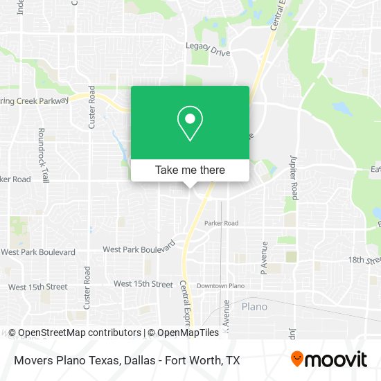 Movers Plano Texas map