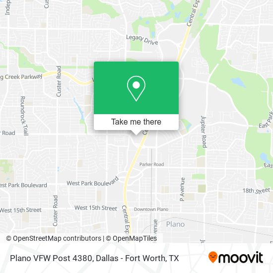 Plano VFW Post 4380 map