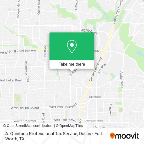 Mapa de A. Quintana Professional Tax Service