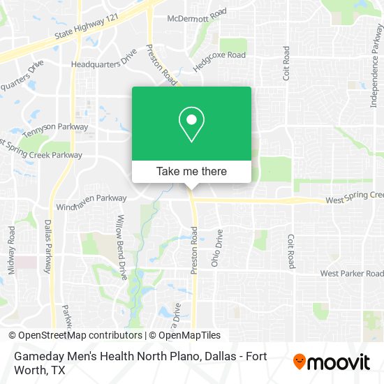 Mapa de Gameday Men's Health North Plano