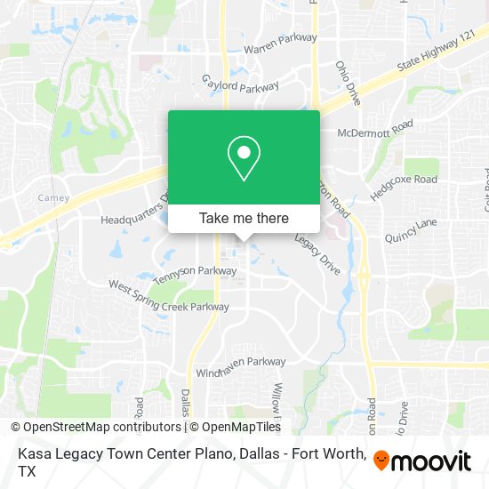 Kasa Legacy Town Center Plano map