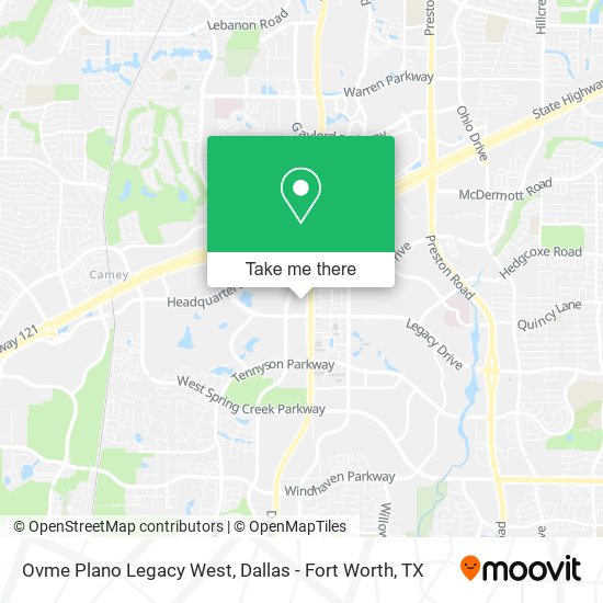 Ovme Plano Legacy West map