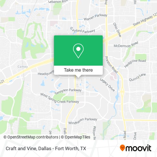 Craft and Vine map