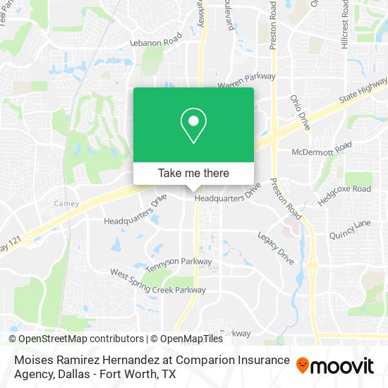 Mapa de Moises Ramirez Hernandez at Comparion Insurance Agency
