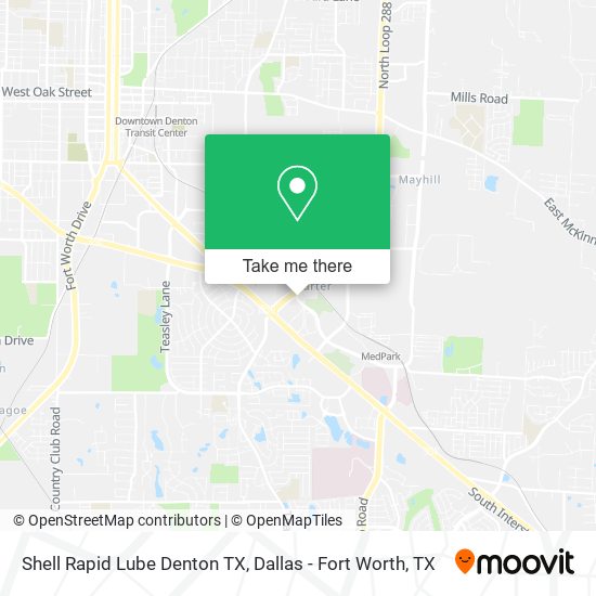 Shell Rapid Lube Denton TX map