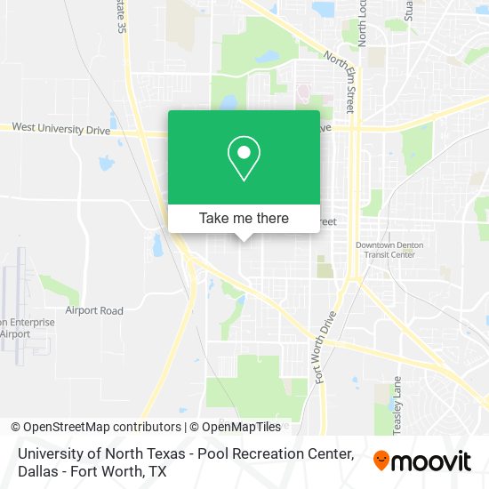 University of North Texas - Pool Recreation Center map